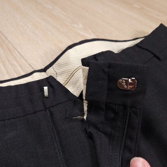 J Press Dress Pants Mens 40x32 Charcoal Gray Wool Made in USA Business Formal - Picture 3 of 14